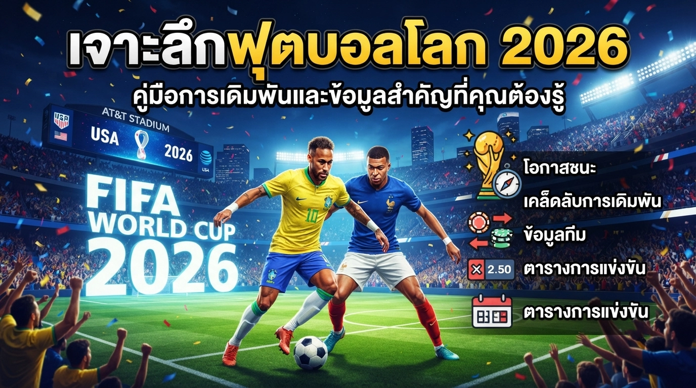 เจาะลึกฟุตบอลโลก 2026: คู่มือการเดิมพันและข้อมูลสำคัญที่คุณต้องรู้