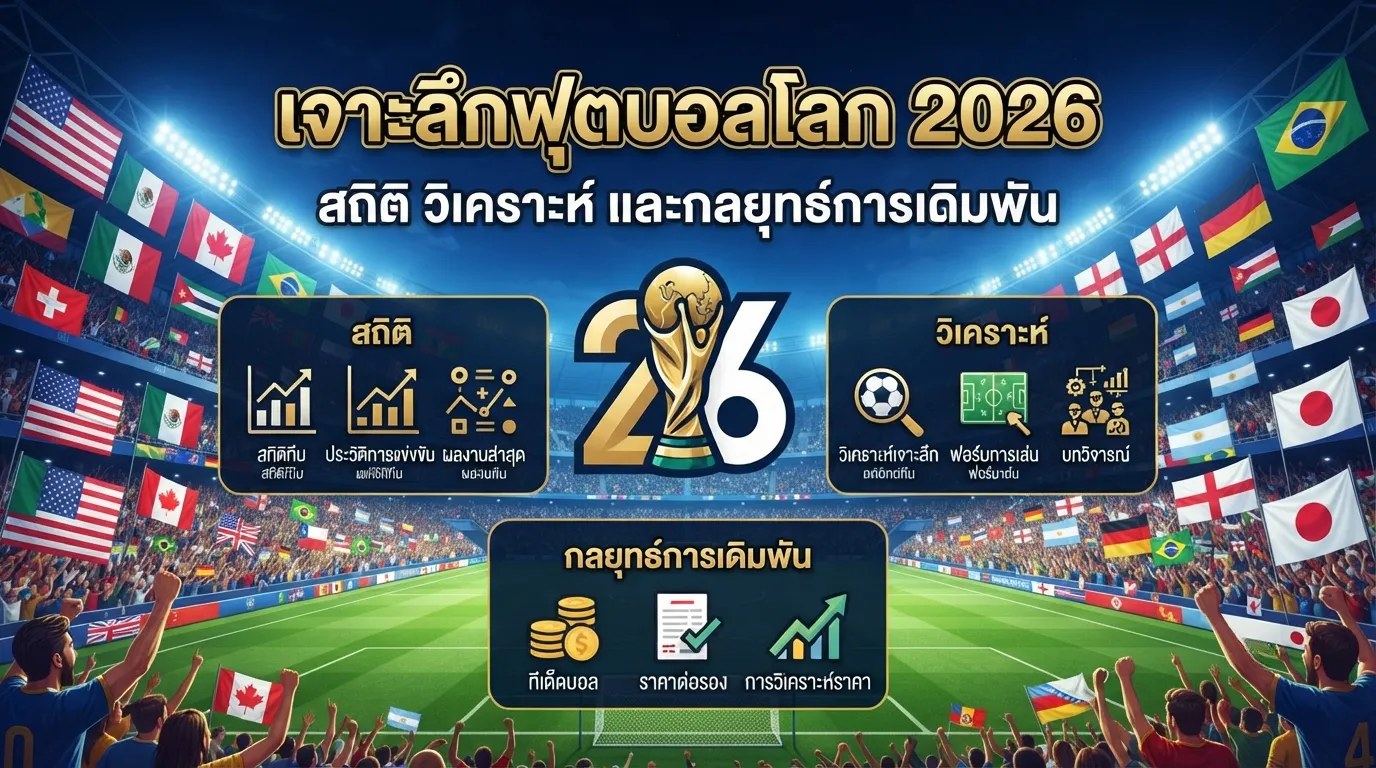 เจาะลึกฟุตบอลโลก 2026: สถิติ วิเคราะห์ และกลยุทธ์การเดิมพัน